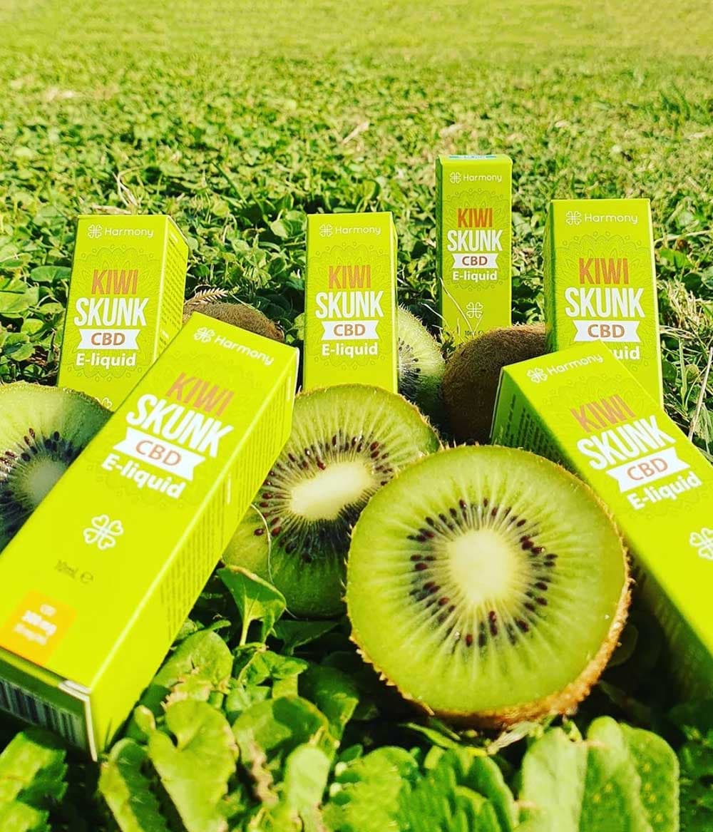 Flacons et emballages de e-liquide Kiwi Skunk Harmony