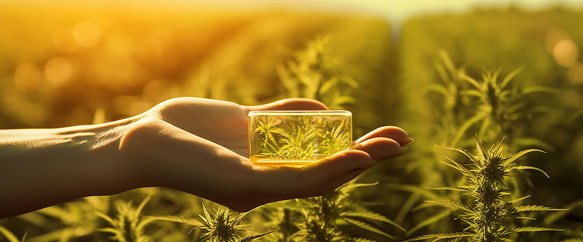 cbd leaf in hand cbd vape