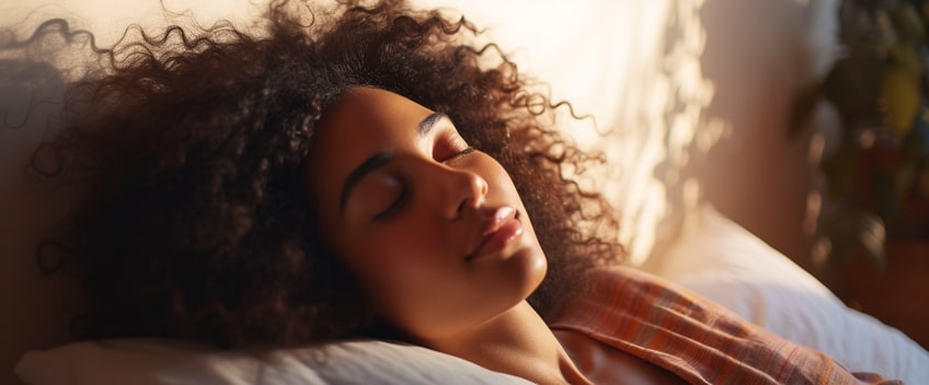 woman sleeping in the sun cbd oil