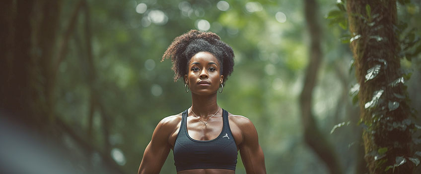 cbd cream black woman in the woods