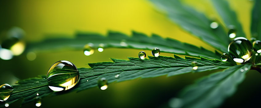 cbd cream water on leaf