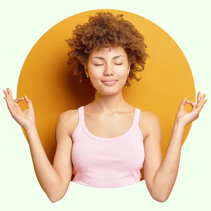 Woman meditating