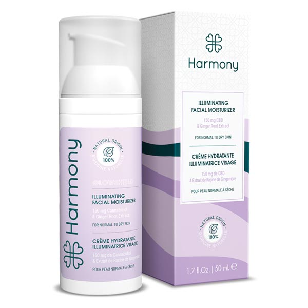 Ingredients creme visage CBD Glowshield Harmony