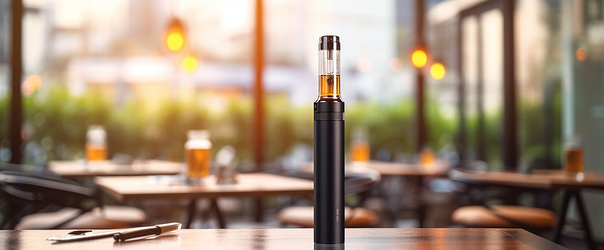 vape cbd orange sur bureau