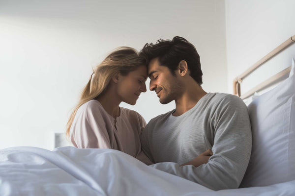 cbd for sex couple in bed